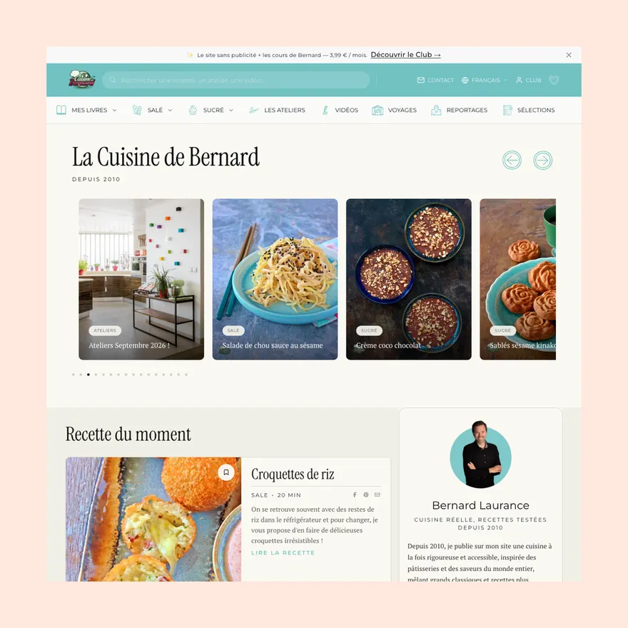 Aperçu du projet La Cuisine de Bernard